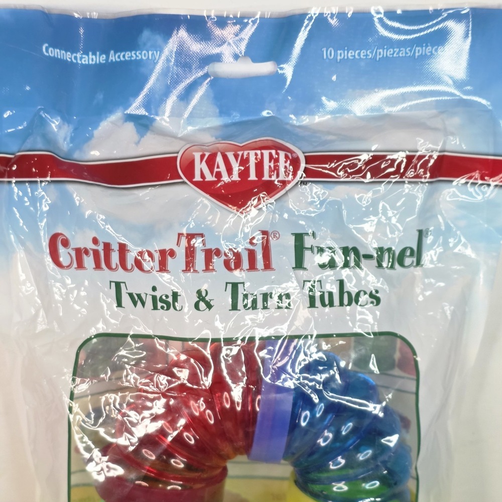 Kaytee Super Pet Crittertrail Fun-Nels Twist & Turn Tube 10cts Hamsters Gerbils - Picture 2 of 7